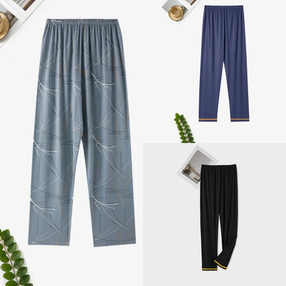 Men's Pajama Pants, Spring and Autumn Thin Trousers for Casual Summer. Large Sizes and Loose for Home or Outside