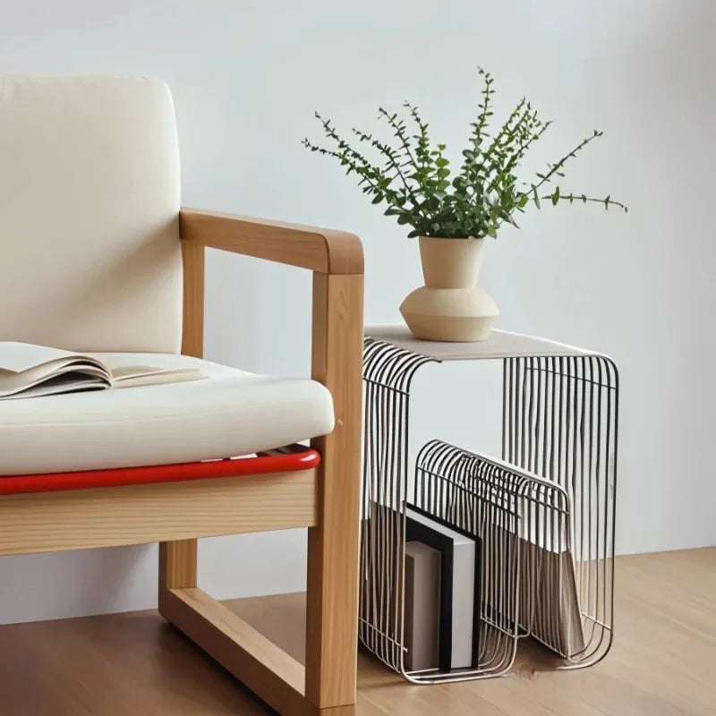 Modern Scandinavian Metal Coffee Table  for Storage,  Magazines and Books, etc