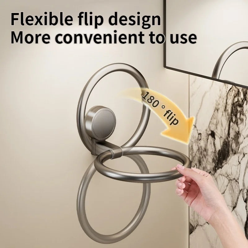 No Need To Drill,  Suction Cup bathroom towel ring,  Kitchen towel rings, toilet wall hanging hand towel ring,