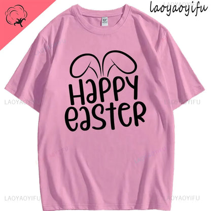 Bunny with Sunglass Unisex Retro Aesthetic T-shirt Funny. Happy Easter Bunny,  Cotton Tshirt, Ears  and Cute Rabbit