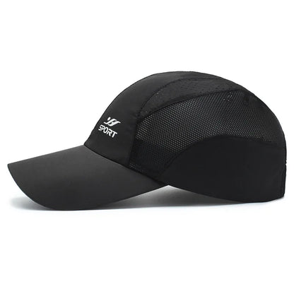 Stay Protected in Style: UV Protection Baseball Cap with Quick-Drying Soft Top, Breathable Strapback for OUTDOORS.  BLACK is ONLY available color.