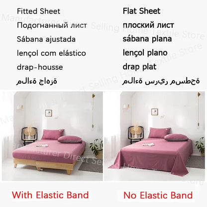 High-end Natural Mulberry Silky Blending Duvet Cover Set with Sheets,  Satin Blending, Silky Bedding Set,  Luxury Queen Bedding Sets