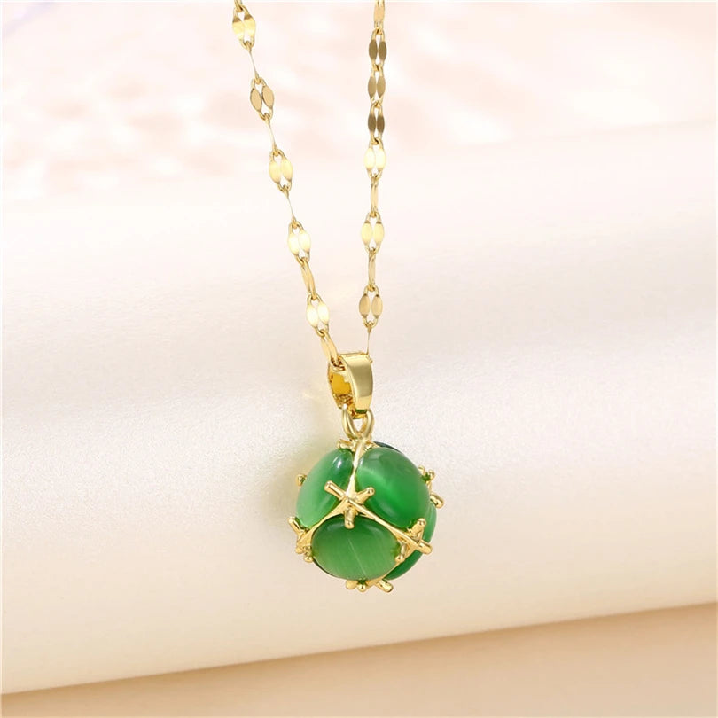 New In Light Luxury Zircon Crystal Stainless Steel Necklaces For Women. Sweet Female Clavicle Chain Jewelry.  Nice for everyday wear. Maybe nice for MOTHER/DAUGHTER Gift
