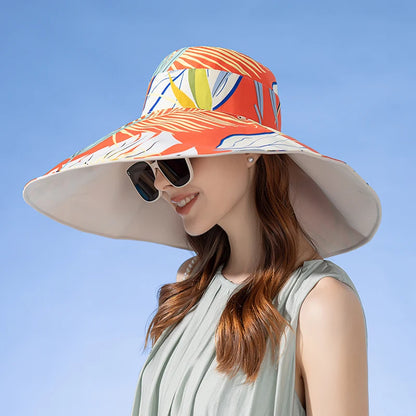 100% Cotton European and American Cross border Women's New Double sided Fisherman Hat  for Summer,  Enlarged brim Sun hat.  4 Styles, all reversible so........$ patterns and 4 contrasting colors. I KNOW Im grabbing a couple!