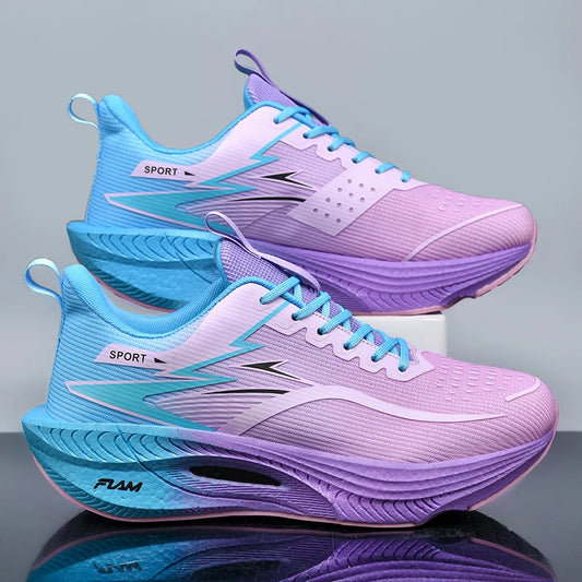 Marathon Men/Womens Sports Running Shoes,  Carbon Board Air Cushion, Breathable, Lightweight,  Comfortable,  Athletic Nonskid Sneakers