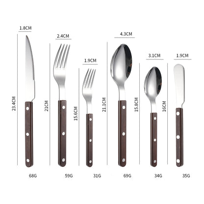Fashion New Colorful Handle 304 Cutlery Set 18/10 Stainless Steel Creativity Gift Flatware Knife Fork Spoon Drop Ship