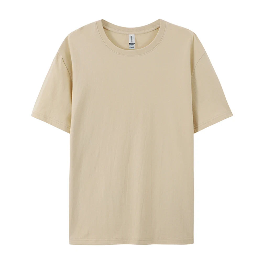 100% Cotton Solid T-shirts for Men / Woman, older Teens, Short Sleeve Fashion Brand Trend,  Casual Soft Clothing Tees,  Customized Products,  Summer Tops, ,