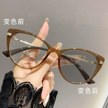 .  -0 -0.5 -0.75 Photosensitive Myopia Glasses Cat Eye Anti Blue Light/myopia Glasses Flat Metal Eyeglass Frame for Myopia Glasses. If Color/RX choices are missing, maybe you can just find a different color than your FAV.  Th