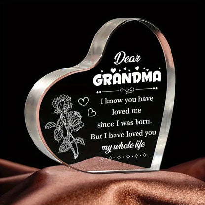 Grandma Heart Sign - Perfect Birthday & Christmas Gift from Grandchildren and a Perfect gift for MOTHERS DAY