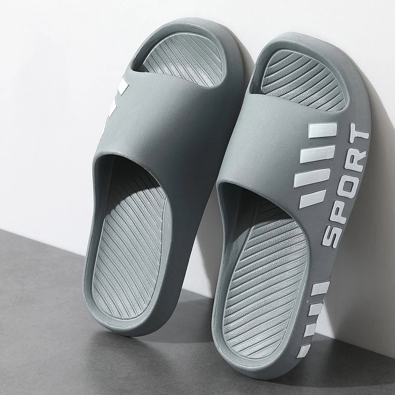 Summer Slippers For Men . Indoor/ Outdoor Sandals,  Beach Flip Flops,   Thick Sole Male Slides Summer, Non-Slip , Men Shower Slippers