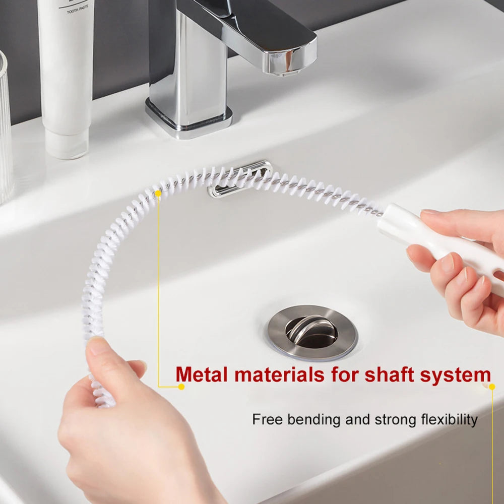 Pipe Dredging Brush hair colloection.  Sewer Sink Cleaning Brush /Drain Cleaner,  Flexible  tool