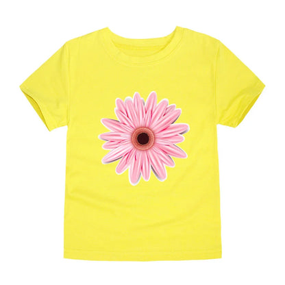 T-shirts with Flower Print for Teenage Girls.