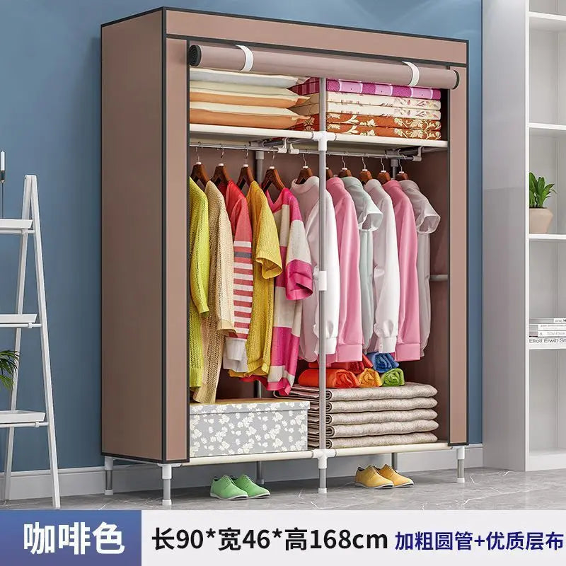 Wardrobe Simple Cloth Wardrobe ,Household or Bedroom Assembly Cabinet, Large Wardrobe, Durable, Simple,  Modern