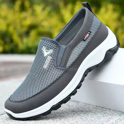 Men Running  and  Hiking Sneakers,  Breathable,  Orthopedic,  Slip-On,  Comfortable for Outdoor Activity, Running true tp size but check sizing charts to be certain!