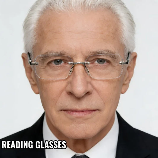 2PCS  of  Frameless Cut Edge, Blue- Anti /Blue-Light Reading Glasses for Fashionable Men and Women Anti -Radiation Reading Glasses
