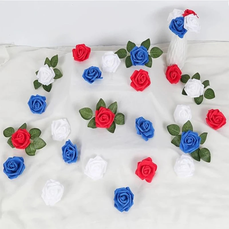 10/20/50Pcs Artificial Foam Rose Flowers,  Fake Flower for Home,  Room,  Decor for  Wedding Party, Halloween, Thanksgiving,  Christmas, Valinrtines Day