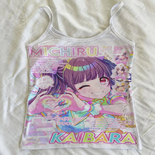Girls Streetwear,  Cropped Tops for  Girls,  Printing on Slim Tank Tops,  Cute for Girls