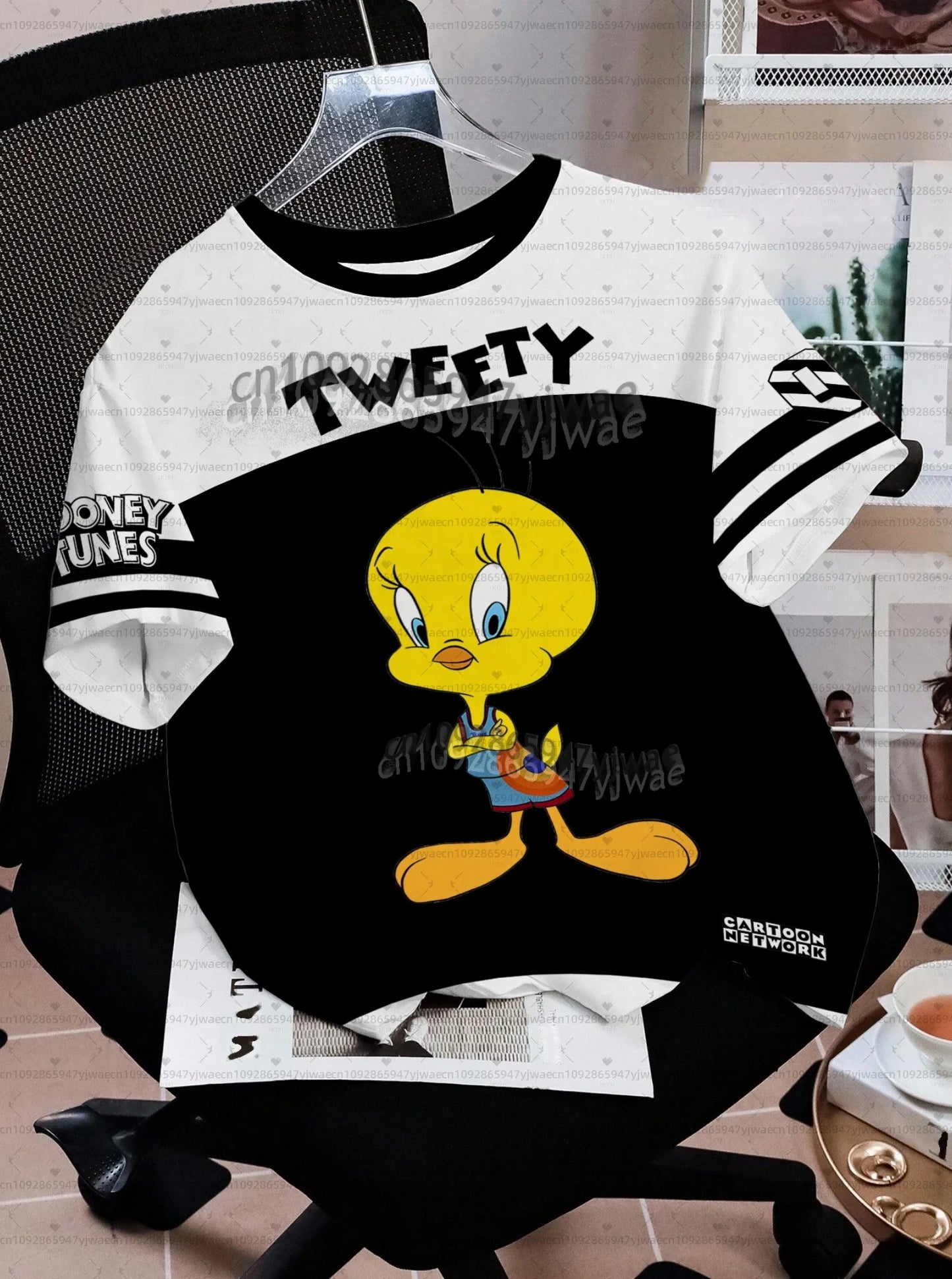 2026 Cartoon duck Betty Boop  Print.  UNISEX short Sleeve T-Shirt, Casual 3d Print,  Transitional tops from Summer to fall. Sport Tops/ T-shirt