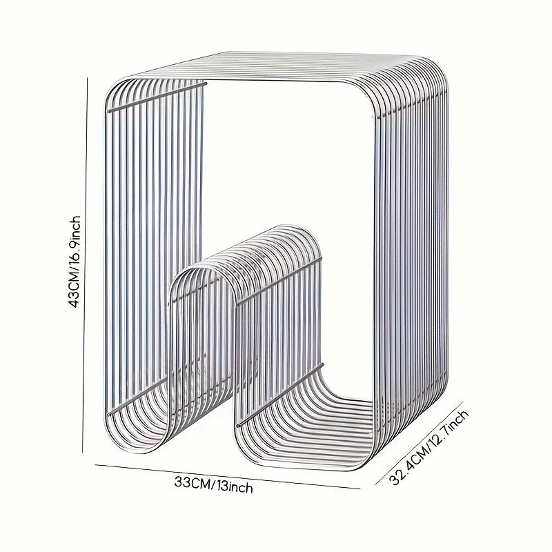Modern Scandinavian Metal Coffee Table  for Storage,  Magazines and Books, etc