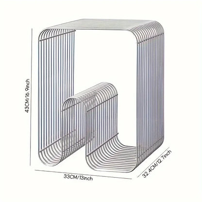Modern Scandinavian Metal Coffee Table  for Storage,  Magazines and Books, etc