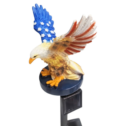 Eagle Solar Lights Waterproof Decorative Solar Powered Eagle Stake Lights for Lawn,Patio,  Yard.  Patriotic Decor.  Styles A and B are available.