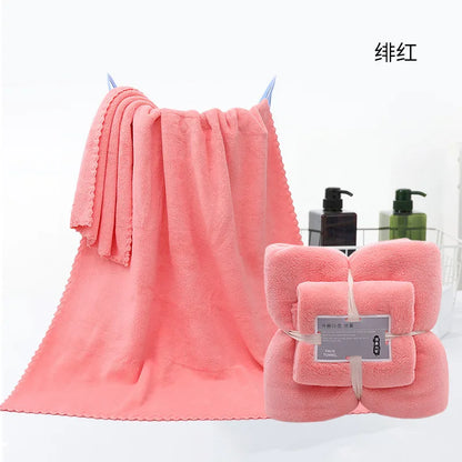 2PC Bath Towels Set,  Super Soft Highly Absorbent, Quick-drying  Velvet Bath Towels for Adults Hotel & Spa Use