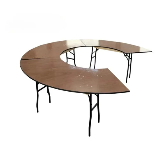 Manufacturer Wholesale Serpentine Wooden Desk Folding S-shaped Serpentine Banquet Table