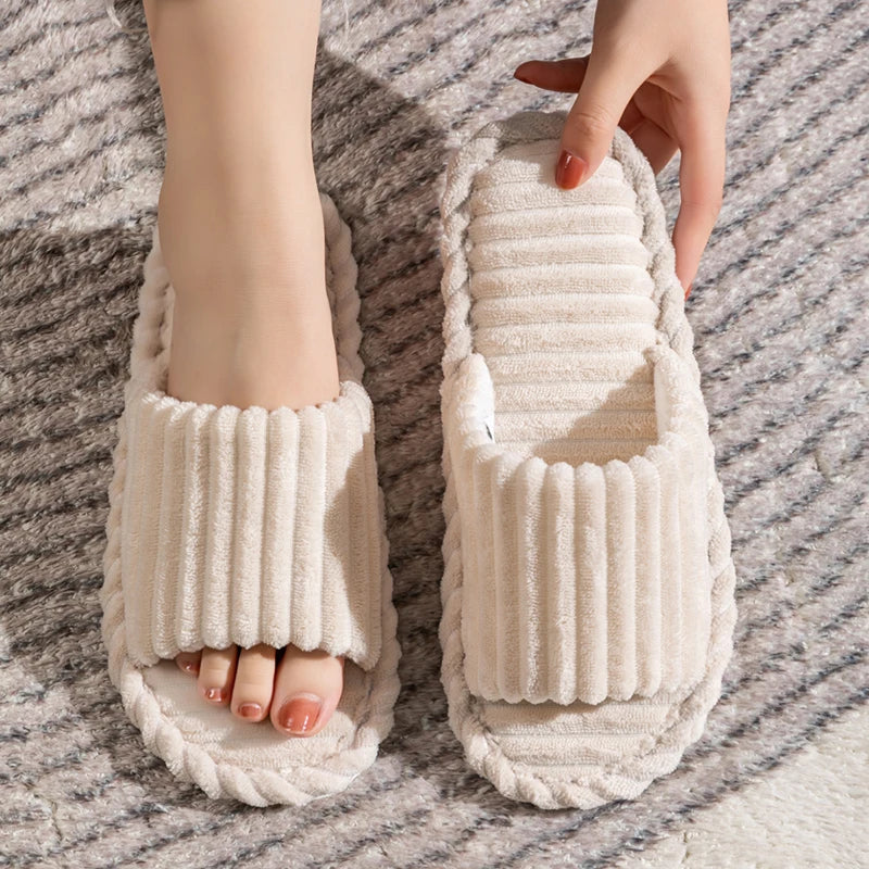 Men's open Toed Slippers for Autumn and Winter.   Also Indoor Anti -slip,  Breathable Bedroom  Slippers. Small sizes possible for Women!