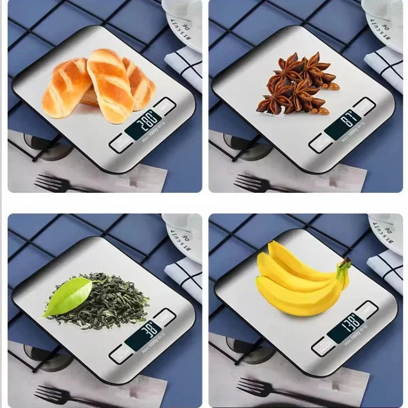 Digital Kitchen Scale  with LED Display, 5kg/1g Stainless Steel Panel Electronic Scales. Home,  Jewelry, Food , Snacks, Etc.