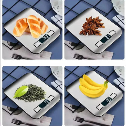 Digital Kitchen Scale  with LED Display, 5kg/1g Stainless Steel Panel Electronic Scales. Home,  Jewelry, Food , Snacks, Etc.