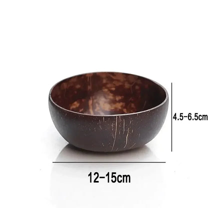 Natural Coconut Bowl Spoon Set. Creative Coconut Shell for  Fruit Salad,  Noodles,  Rice, snacks