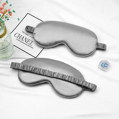 Soft Silk Sleep Mask Eye Mask Covers for Sleep.   100% Blackout with  Zero Eye Pressure .  Blindfold with Adjustable Strap.  Mask Eye Patch. BLACK IS ONLY COLOR Available