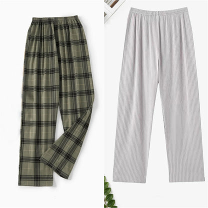 Men's Pajama Pants, Spring and Autumn Thin Trousers for Casual Summer. Large Sizes and Loose for Home or Outside