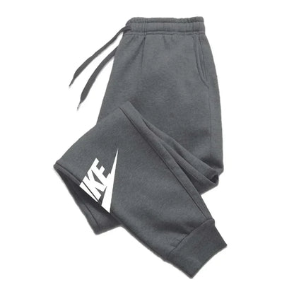 Men's printed pants for autumn and winter. Men's and women's running pants, sportswear and casual pants, fitness and gym sportswear