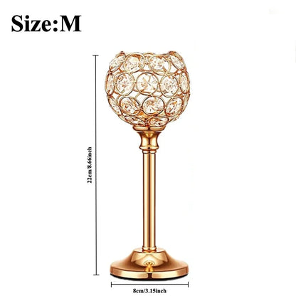 1 Pcs Crystal Candle Holders Bulk, Shiny Candlestick Holder for Weddings,  Halloween, Christmas, Birthday Party s, Holiday,s, Home Decor