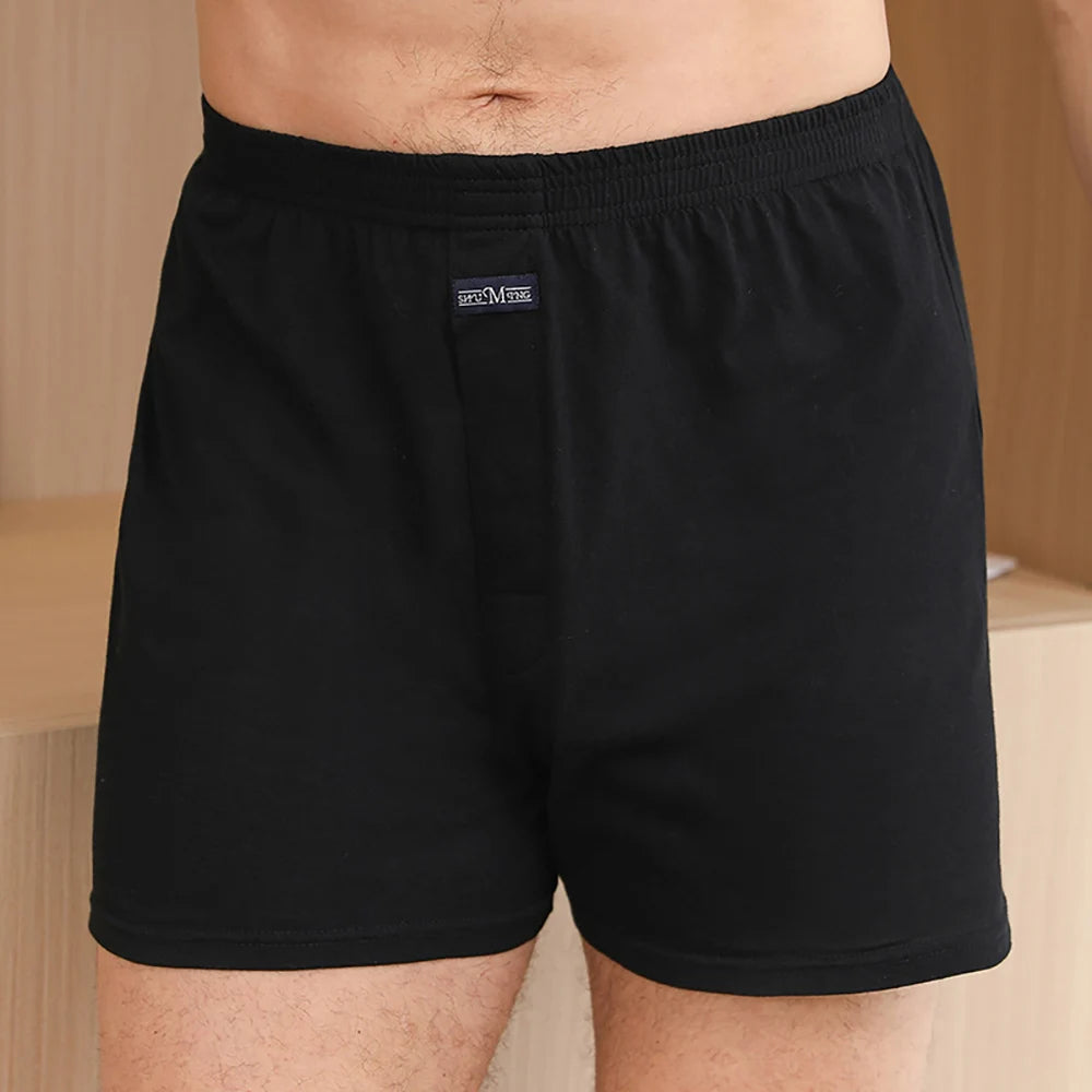 100% Cotton Men Pajama Shorts  for Summer. Solid Elastic Waist, Short Pants,  Casual and Breathable.