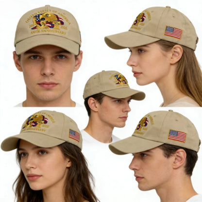 USA 250th Anniversary Baseball Cap 1776-2026.  Embroidered Eagle, American Flag,  Adjustable Dad Hat for Men Women Patriotic Outdoor