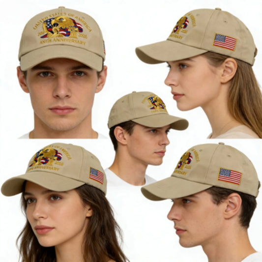 USA 250th Anniversary Baseball Cap 1776-2026.  Embroidered Eagle, American Flag,  Adjustable Dad Hat for Men Women Patriotic Outdoor