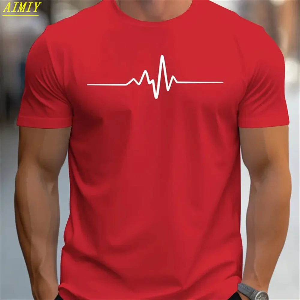 Summer Men's T-shirt Top,  Casual,  Loose Fit , Oversized T-shirt,  PARI Letter Pattern,  Printed Round Neck,  Short Sleeved Many Colors