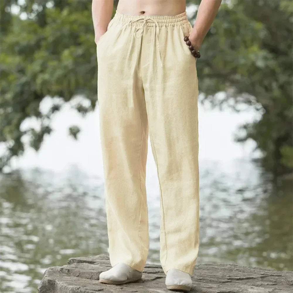 Men's Beach Pants,  Joggers, Cotton /Linen Sweatpants,  Casual Pants,  Vacation, Loose Spring/Summer,  sizes  Long,  M-4XL