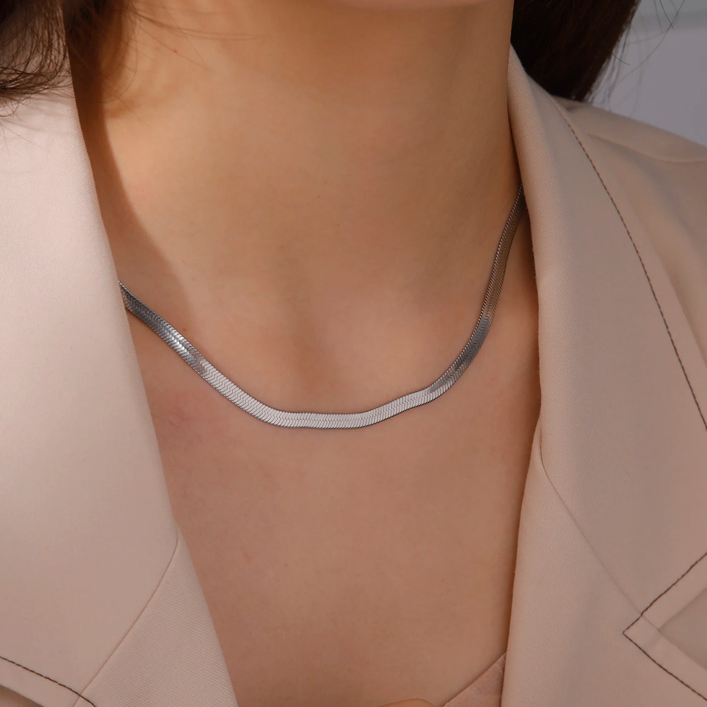 Stainless Steel Snake Chain Necklace for Women /Men of Gold Color  with Herringbone Choker,  Neck Chains 2026 Trend Jewelry Gift.  Perfect Gift for MOTHERS and FATHERS DAY