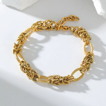 Stainless Steel Twisted Bracelet Bangles For Women.  Trendy 18K Gold Plated Wrist Chain,  Waterproof Jewelry Gift for MOTHERS DAY GIFT!!!