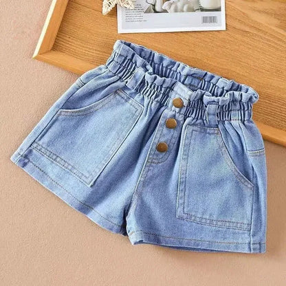 Baby Summer Cool, Cute Denim Clothing.   Shorts, Pants,  Jeans,  Clothes  for Children.   Girls Casual Short Trousers, Infant Bottoms