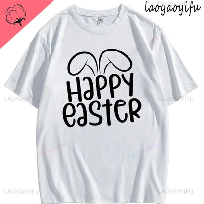Bunny with Sunglass Unisex Retro Aesthetic T-shirt Funny. Happy Easter Bunny,  Cotton Tshirt, Ears  and Cute Rabbit