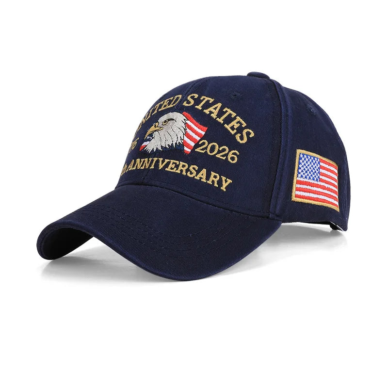 Hot Sale Unisex Baseball Cap for American 250th Anniversary 1776-2026.  Embroidered Hat Cap Eagle Pattern USA Patriotic Hat