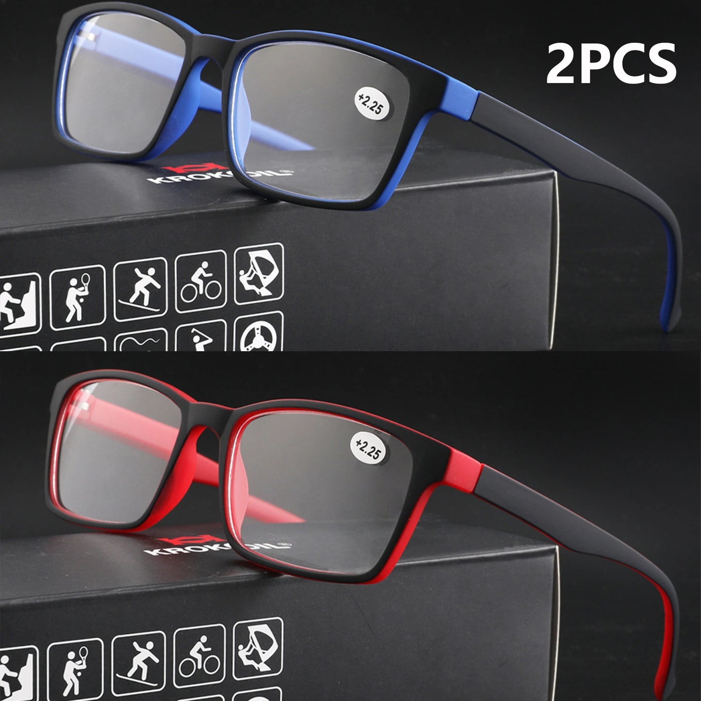2PCS Reading Glasses For Men And Women.   Spring Hinge Eyeglasses with Blue Light Blocking.   Eyewear HD Lenses Comfortable.  For Reading Glasses only the 250 is  gone.  EVERY OTHER NUMBER is VERY Available.