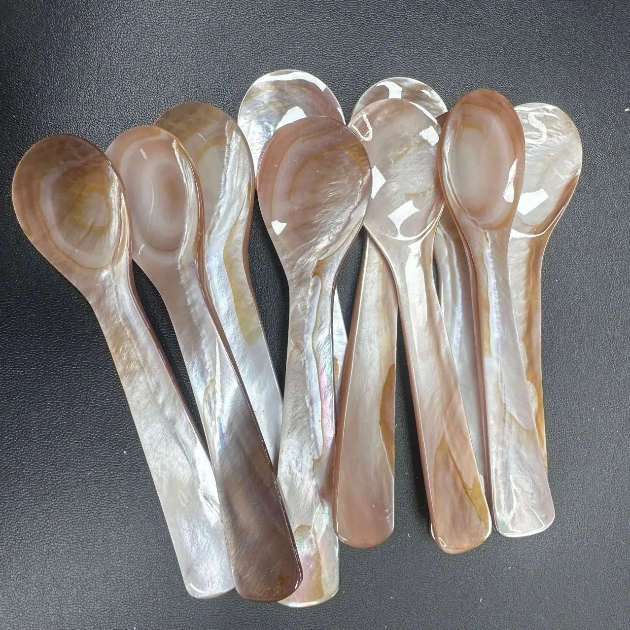 9-13CM Natural Shell for Ice Cream, Coffee, Caviar Spoon.  Mother of Pearl Seashells.  Stirring Spoons  for dessert coffe