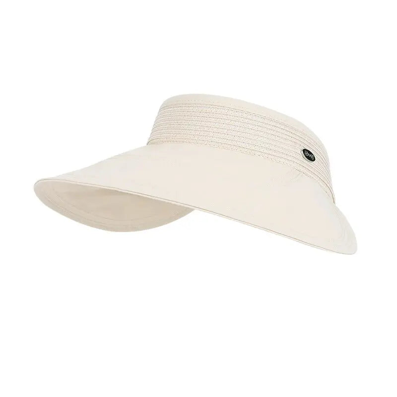 Summer Sun Protection. Essential Large Brim,  Open-Top Sun Hat, Uv Protection + Hair-Friendly Design, Versatile and Easy to Match with Any Outfit.