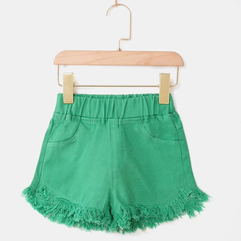 Baby Girls Summer Denim Clothing/ Shorts, Pants, Jeans, Clothes  for Girls.   Casual Short Trousers /Infant Bottoms