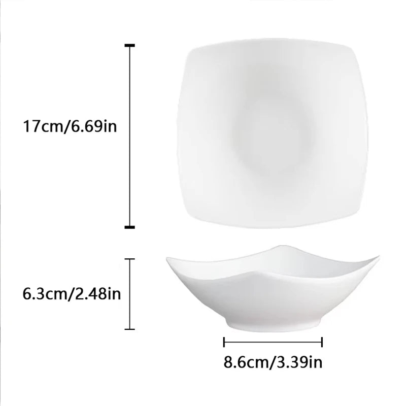 2/4/6pcs Nordic creative style special-shaped four-legged bowl,  suitable for serving.